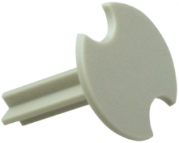 Extension plunger, round, Ø 15 mm, (L x H) 18.25 x 15 mm, beige, for single pushbutton, 5.46.017.028/0710