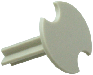 Extension plunger, round, Ø 15 mm, (L x H) 18.25 x 15 mm, beige, for single pushbutton, 5.46.017.028/0710