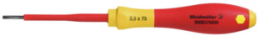 VDE screwdriver, 2.5 mm, slotted, BL 75 mm, L 179 mm, 9008370000