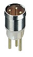 Plug, M8, 3 pole, solder connection, snap-in, straight, 11665