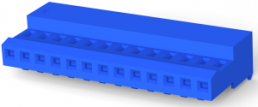 Socket header, 13 pole, pitch 2.54 mm, straight, blue, 4-640442-3