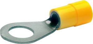 Insulated ring cable lug, 4.0-6.0 mm², AWG 12 to 10, 5.3 mm, M5, yellow