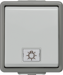DELTA fläche IP44 surface-m. OFF switch with window and LED insert