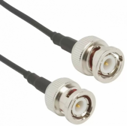 Coaxial Cable, BNC plug (straight) to BNC plug (straight), 50 Ω, RG-174, grommet black, 305 mm, 115101-02-12.00