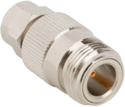 Coaxial adapter, 75 Ω, F plug to N socket, straight, 242152-75