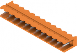 Pin header, 12 pole, pitch 5.08 mm, angled, orange, 1146940000