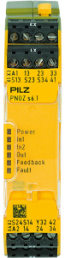 Monitoring relays, safety switching device, 3 Form A (N/O) + 1 Form B (N/C), 6 A, 24 V (DC), 750126