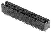Socket header, 16 pole, pitch 2.54 mm, straight, black, 5-147747-8
