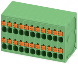 PCB terminal, 22 pole, pitch 3.5 mm, AWG 26-16, 10 A, spring-clamp connection, green, 1841584