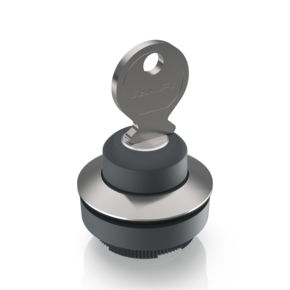 RAFIX 30 FS+, keylock switch, round collar, frontring stainless steel, 2 x 90°, latching, key remova