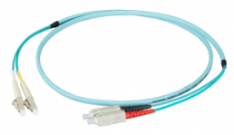FO patch cable, LC duplex to SC duplex, 50 m, OM3, multimode 50/125 µm
