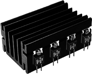 Extruded heatsink, 1000 x 46 x 33 mm, 5.85 to 2.8 K/W, black anodized
