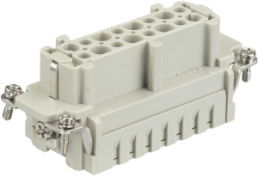 Socket contact insert, 16B, 16 pole, unequipped, crimp connection, with PE contact, 09330162702