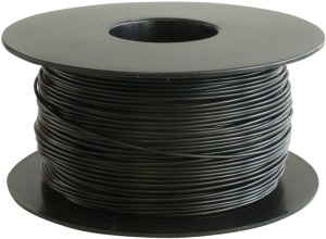 PVC-switching wire, Yv, 0.2 mm², black, outer Ø 1.1 mm