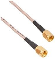 Coaxial Cable, SMA plug (straight) to SMA plug (straight), 50 Ω, RG-316, grommet black, 750 mm, 135101-03-M0.75
