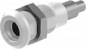 4 mm socket, solder connection, mounting Ø 8.1 mm, white, 64.3042-29