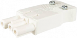 Socket, 3 pole, cable assembly, screw connection, 0.5-2.5 mm², white, AC 166 GBUF/325 WS