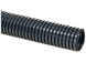 Corrugated hose, inside Ø 16.7 mm, outside Ø 21.2 mm, BR 45 mm, polyamide, black