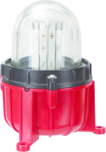 LED Obstruction light, Ø 185 mm, red, 24 VDC, IP65