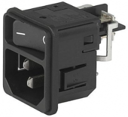 Combination element C14 or C18, 3 pole/2 pole, snap-in, plug-in connection, black, DC11.0001.303