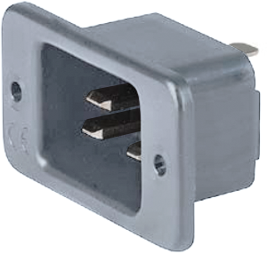 Plug C20, 3 pole, screw mounting, plug-in connection, gray, 6163.0006