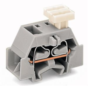 4-wire terminal, spring-clamp connection, 0.08-2.5 mm², 1 pole, 24 A, 6 kV, light gray, 261-343/332-000