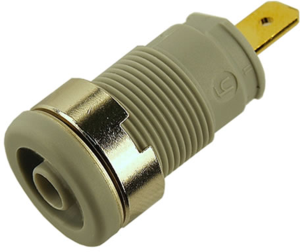 4 mm socket, flat plug connection, mounting Ø 12.2 mm, CAT III, gray, SEB 2610 F4,8 GR
