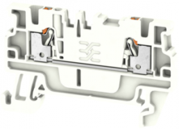 Through terminal block, push-in connection, 0.5-1.5 mm², 2 pole, 17.5 A, 6 kV, white, 2508160000