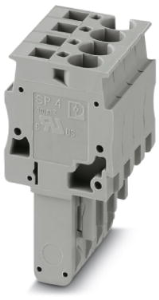 Plug, spring balancer connection, 0.08-6.0 mm², 4 pole, 32 A, 8 kV, gray, 3042926