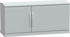 Control cabinet, (H x W x D) 500 x 1250 x 420 mm, IP44, polyester, light gray, NSYPLAZT5124G