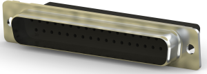 D-Sub plug, 37 pole, standard, unequipped, straight, crimp connection, 205210-8