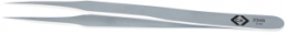 ESD precision tweezers, uninsulated, antimagnetic, stainless steel, 122 mm, T2348