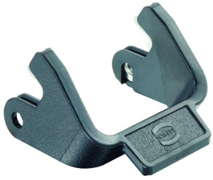 Locking bracket, size 10/16/24B, Polycarbonate/stainless steel, cross bow locking, 09000005246