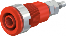 4 mm socket, threaded bolt, mounting Ø 12.2 mm, CAT III, red, 49.7043-22