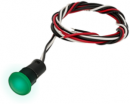 Pushbutton, 1 pole, red, illuminated  (white), 2 A/28 V, mounting Ø 11.9 mm, IP67/IP69K, IXP3W16W