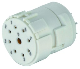 Socket contact insert, 8 pole, solder cup, straight, 09151092702