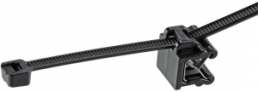 Edge clip, max. bundle Ø 48 mm, nylon/steel galvanized, black, (L x W x H) 188 x 14.7 x 16 mm