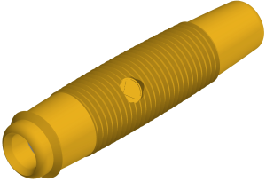 4 mm jack, solder connection, 2.5 mm², CAT O, yellow, KUN 30 GE