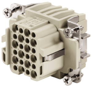 Socket contact insert, 3, 24 pole, unequipped, crimp connection, with PE contact, 1651160000