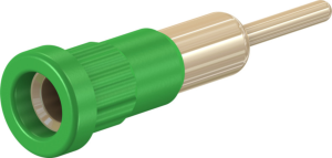 4 mm socket, round plug connection, mounting Ø 6.8 mm, green, 23.1014-25