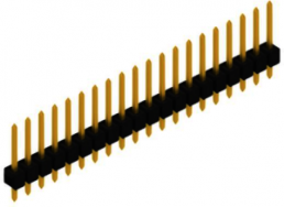 Pin header, 20 pole, pitch 2.54 mm, straight, black, 10048327