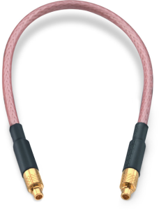 Coaxial cable, MMCX plug (straight) to MMCX plug (straight), 50 Ω, RG-316/U, grommet black, 152.4 mm, 65560560515305
