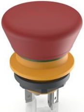 Emergency stop, rotary release, mounting Ø  16.2 mm, illuminated, red, 35 V, 2 Form B (N/C), 1.15.213.004/0000