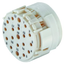 Plug contact insert, 16 pole, crimp connection, straight, 09151193001