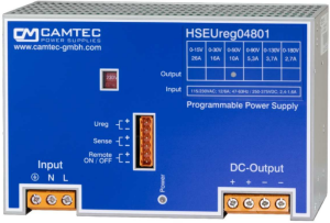 Power supply, programmable, 0 to 130 VDC, 3.7 A, 480 W, HSEUREG04801.130