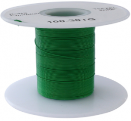 ETFE-wire wrap switching wire, 0.05 mm², AWG 30, green, outer Ø 0.56 mm