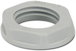 Counter nut, M16, 22 mm, silver gray, 1411206