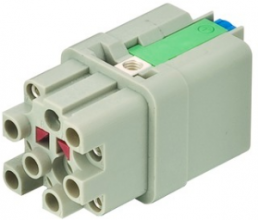 Socket contact insert, 3A, 12 pole, unequipped, crimp connection, with PE contact, 09120123104