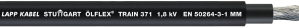 Polymer train cable ÖLFLEX TRAIN 371 1,8kV 1 x 1.5 mm², unshielded, black