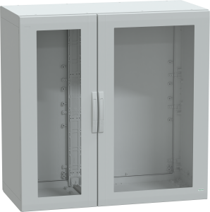Control cabinet, (H x W x D) 1250 x 1250 x 620 mm, IP65, polyester, light gray, NSYPLA12126TG